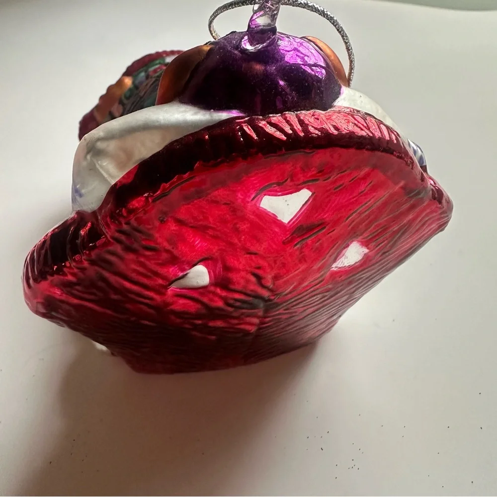 Dept 56 Little Red Riding Hood Big Bad Wolf Christmas Ornaments Mercury Glass